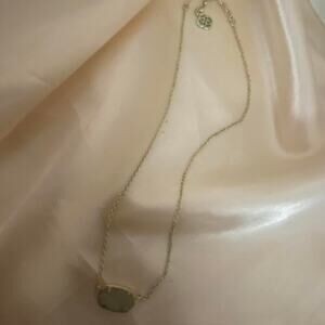 Kendra Scott 14k Gold Plating lime green Tourmaline Stone Pendant